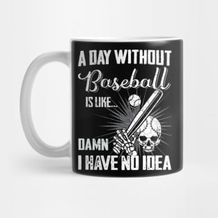Baseball with Skull Mug